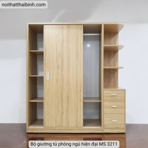 Bộ giường tủ phòng ngủ hiện đại MS 3211 Bộ giường tủ phòng ngủ hiện đại