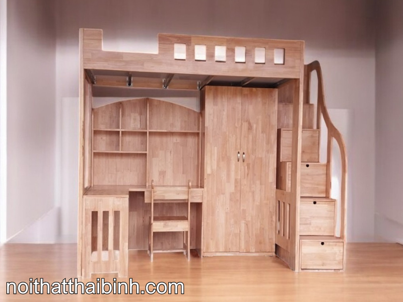 150+ Giường Gỗ Tầng: Giải Pháp Tiện Lợi Cho Không Gian Nhỏ 57 Giường gỗ tầng