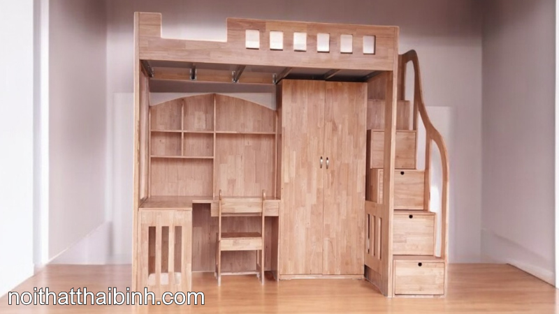 150+ Giường Gỗ Tầng: Giải Pháp Tiện Lợi Cho Không Gian Nhỏ 69 Giường gỗ tầng
