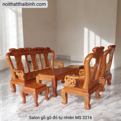 Salon gỗ gõ đỏ tự nhiên