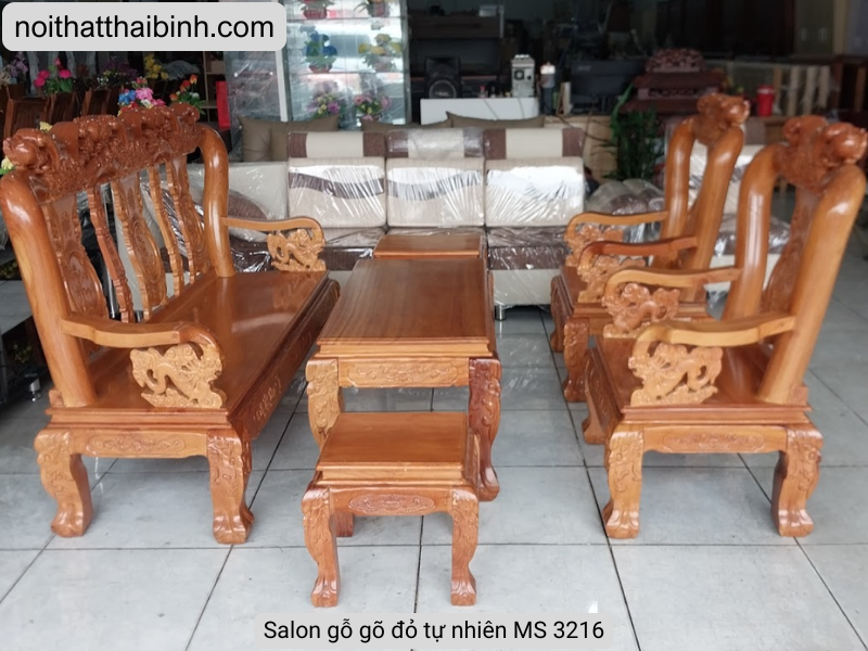 Salon gỗ gõ đỏ tự nhiên