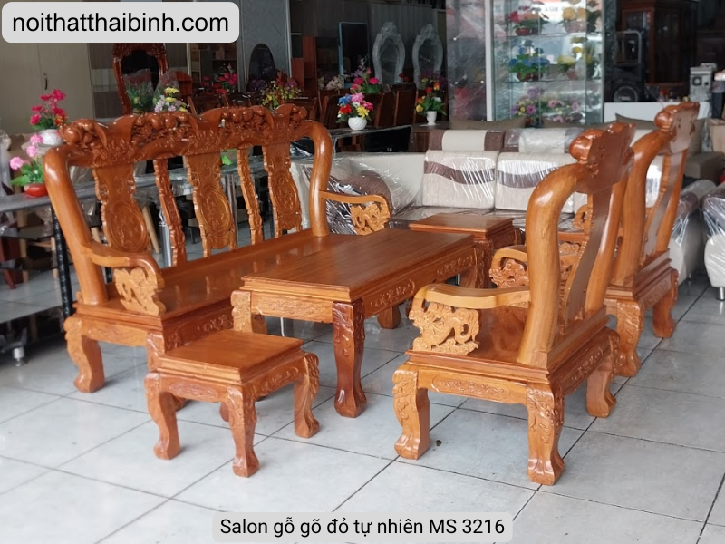 Salon gỗ gõ đỏ tự nhiên