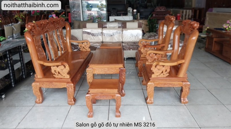 Salon gỗ gõ đỏ tự nhiên