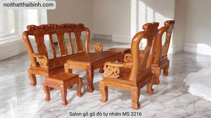 Salon gỗ gõ đỏ tự nhiên