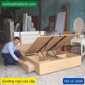 Giường ngủ vạt nâng cao MS 2608 Giường ngủ vạt nâng cao MS 2608