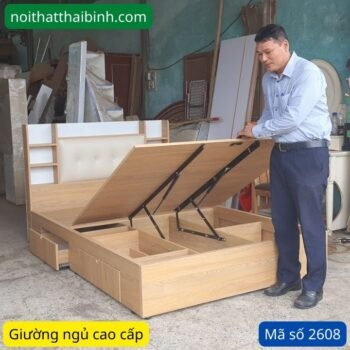 Giường ngủ vạt nâng cao MS 2608 Giường ngủ vạt nâng cao MS 2608