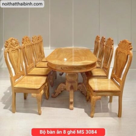 Bộ bàn ăn 8 ghế MS 3084