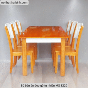 Bàn ăn đẹp gỗ tự nhiên