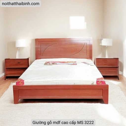 Giường gỗ mdf cao cấp MS 3222 - Ảnh 5