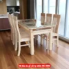 Bộ bàn ăn gỗ sồi tự nhiên