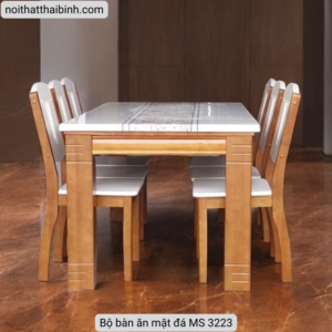 Bộ bàn ăn mặt đá MS 3223 Bộ bàn ăn mặt đá