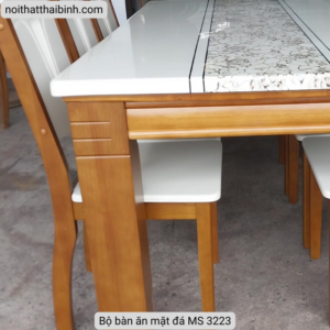 Bộ bàn ăn mặt đá MS 3223 Bộ bàn ăn mặt đá MS 3223