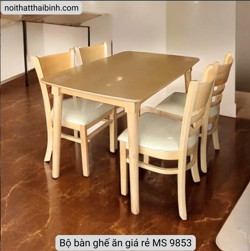 Bộ bàn ghế ăn giá rẻ MS 9853 Bộ bàn ghế ăn giá rẻ