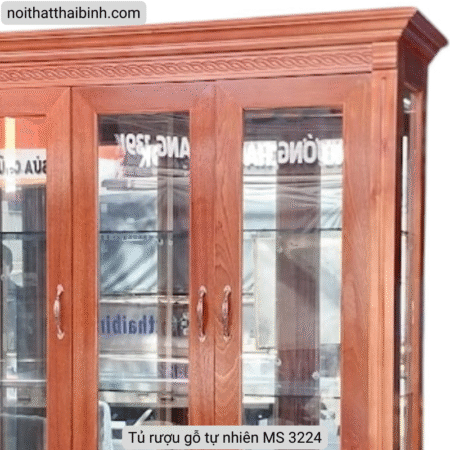 Tủ rượu phòng khách gỗ tự nhiên MS 3224 11 Mẫu tủ rượu