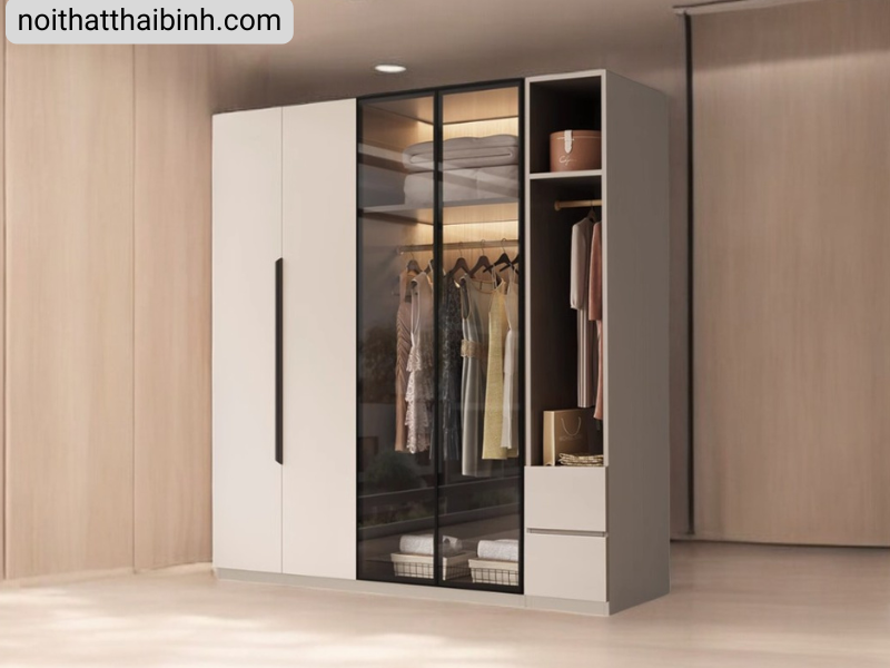 Mẫu tủ quần áo nhỏ gọn tiện lợi Mẫu tủ quần áo nhỏ gọn tiện lợi