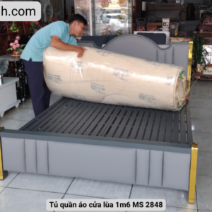 Giường sắt 1m6
