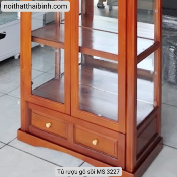 Tủ rượu gỗ sồi MS 3227 Tủ rượu gỗ sồi
