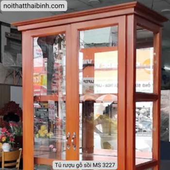 Tủ rượu gỗ sồi MS 3227 Tủ rượu gỗ sồi