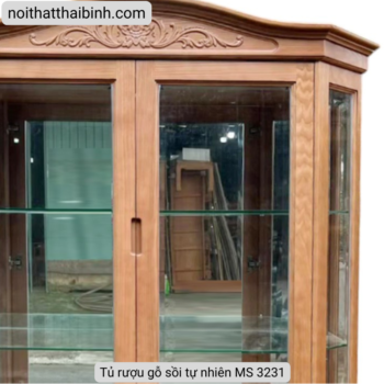 Tủ rượu gỗ sồi tự nhiên cao cấp