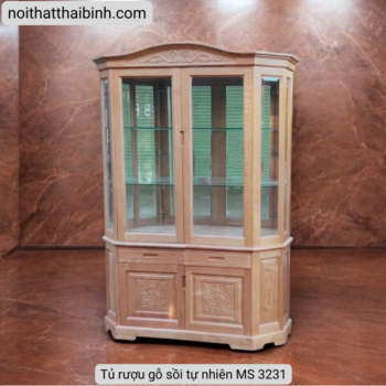 Tủ rượu gỗ sồi tự nhiên cao cấp
