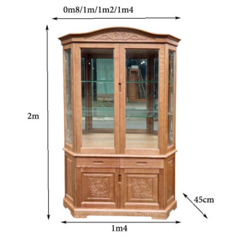 Tủ rượu gỗ sồi tự nhiên cao cấp