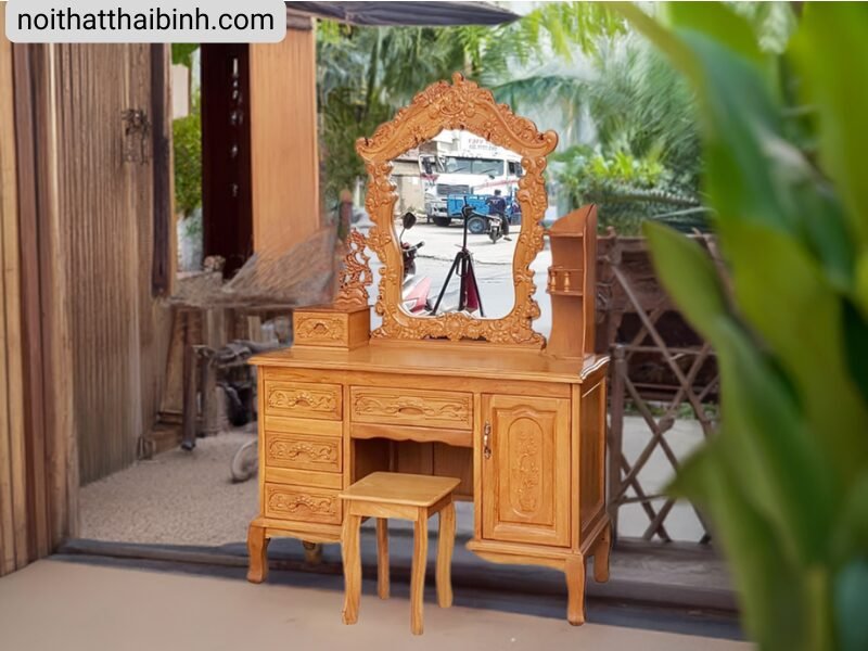 Bàn trang điểm gỗ gõ đỏ Bàn trang điểm gỗ gõ đỏ