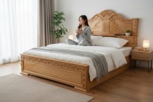 Giường gỗ tự nhiên cao cấp