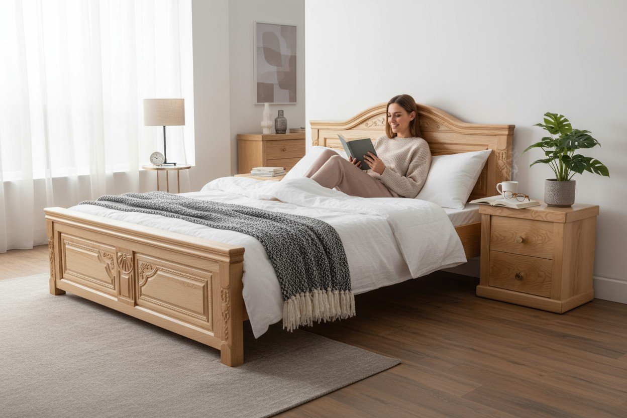 Giường Gỗ Tự Nhiên - Lựa Chọn Hoàn Hảo Cho Phòng Ngủ Sang Trọng 2025 39 Giường gỗ tự nhiên cao cấp