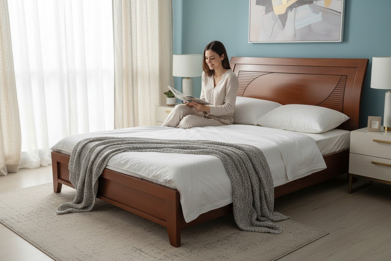 Giường Gỗ Tự Nhiên - Lựa Chọn Hoàn Hảo Cho Phòng Ngủ Sang Trọng 2025 37 Giường gỗ hương đá tân cổ điển chạm khắc tinh xảo