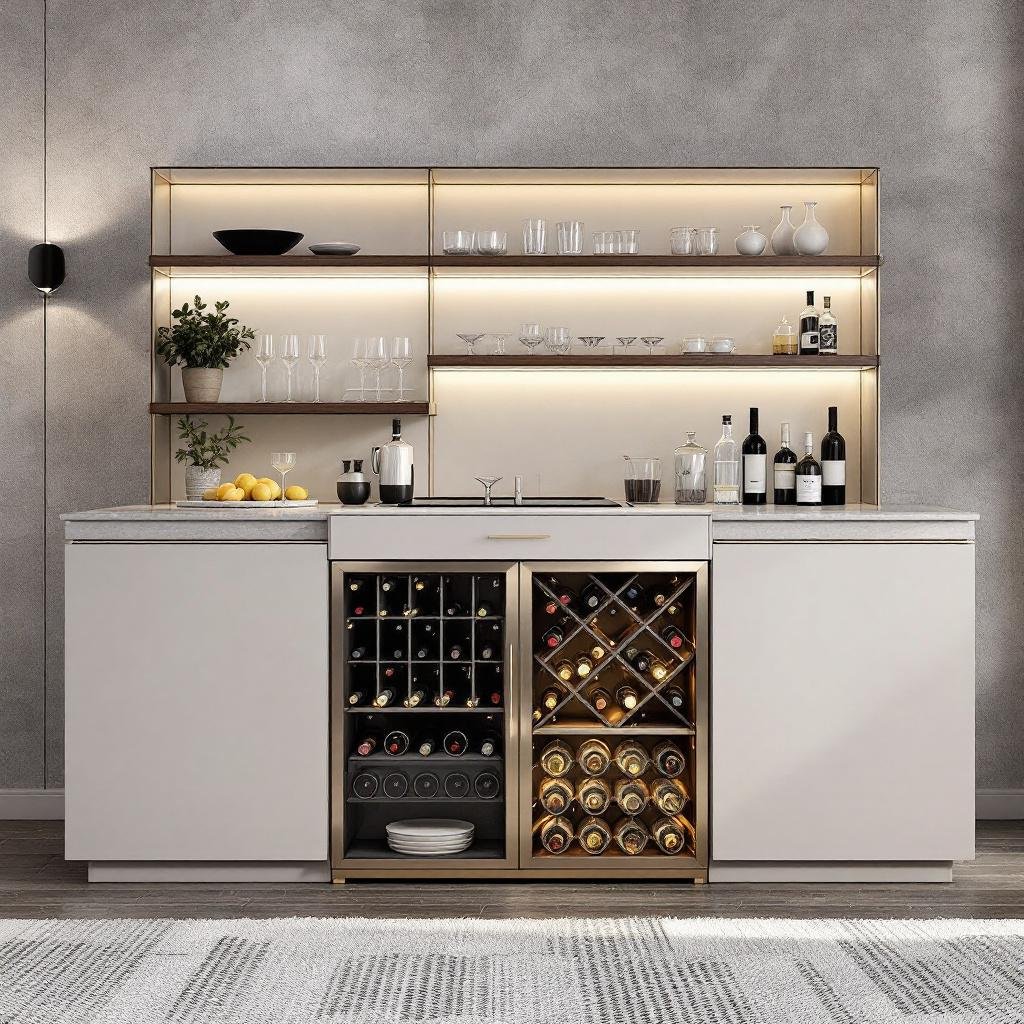 Quầy Bar Tủ Rượu Đa Năng - Home Bar Chuyên Nghiệp