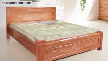 Giường gỗ 1m2 x 2m giá rẻ