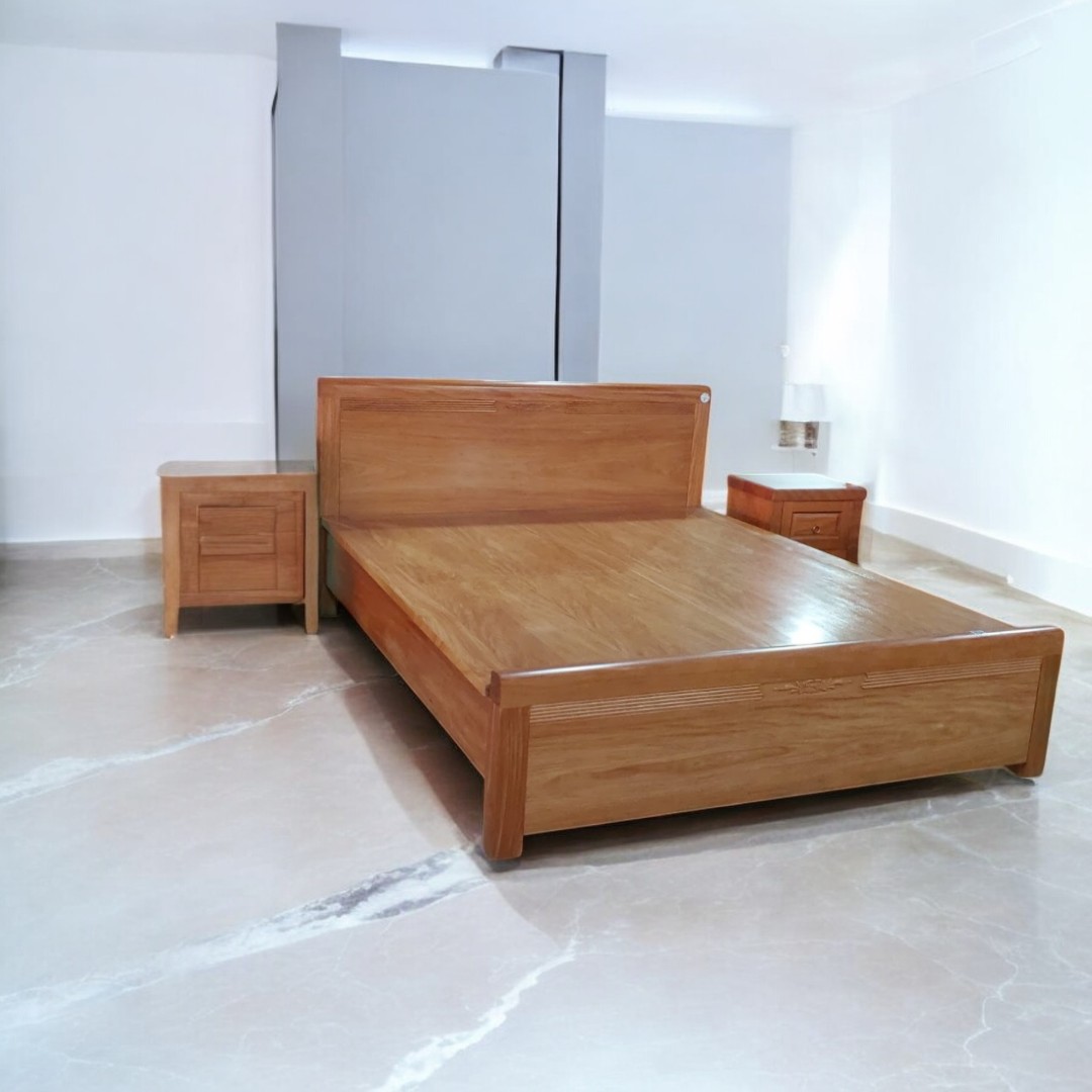 6 mẫu giường ngủ gỗ gõ đỏ tại TPHCM 2 6 mẫu giường ngủ gỗ gõ đỏ đẹp bền tại TPHCM