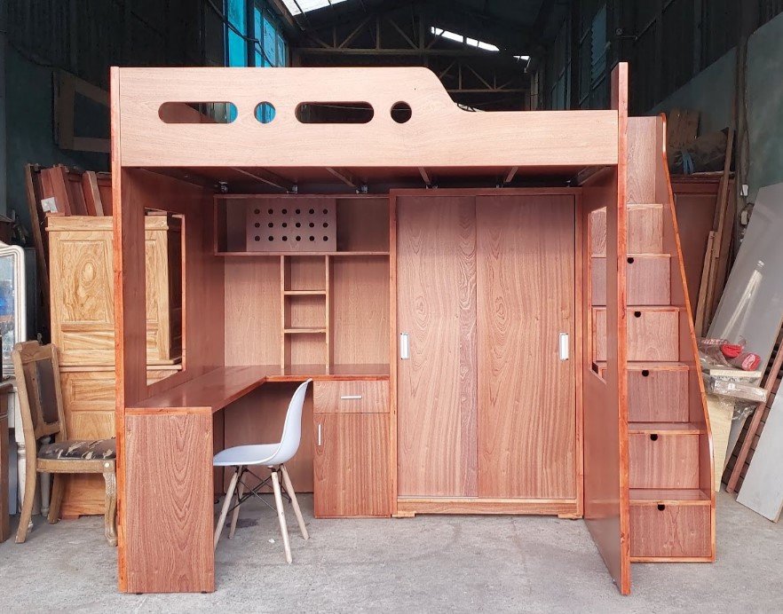 Kiểm tra chân đế và mối nối chịu lực giường tầng trước khi lắp ráp