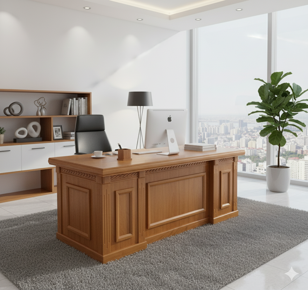 BÀN LÀM VIỆC HIỆN ĐẠI - XU HƯỚNG NỘI THẤT VĂN PHÒNG 2025 19 Bàn làm việc hiện đại