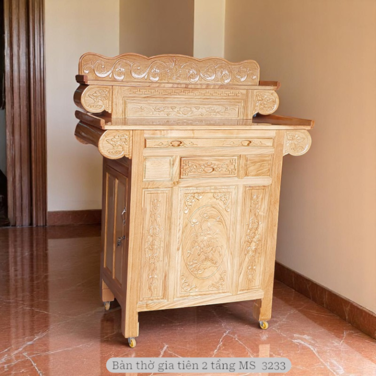 Mua Bàn Thờ Gia Tiên Chính Hãng Giá Rẻ Ở Đâu Uy Tín? Bàn thờ gia tiên 2 tầng