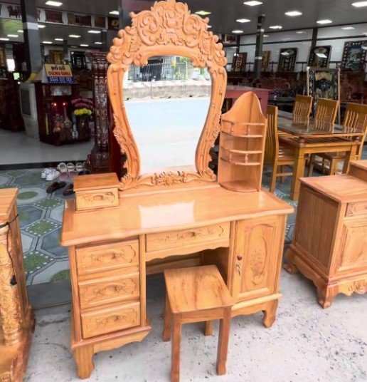Bàn trang điểm gỗ tại TPHCM bền đẹp giá tốt Mua bàn trang điểm gỗ giá rẻ phù hợp phòng ngủ nhỏ