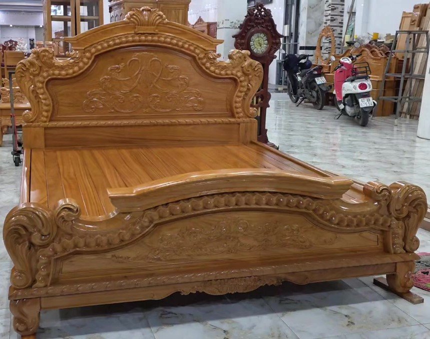 Giường gỗ công nghiệp tại quận 2 giá tốt đẹp Giường gỗ công nghiệp có hộc kéo tiện lợi cho căn hộ nhỏ