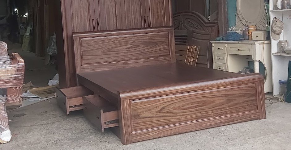 Giường ngủ gỗ tự nhiên
