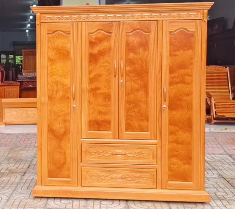 Tủ quần áo gỗ công nghiệp tại quận 8 hiện đại giá tốt Tủ âm tường kịch trần liền khối gỗ công nghiệp cao cấp