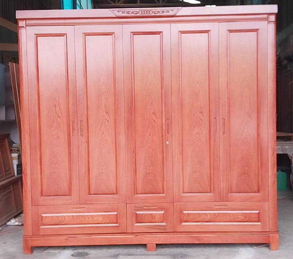 Tủ quần áo gỗ công nghiệp tại quận 8 hiện đại giá tốt Bản lề giảm chấn và ray trượt bên trong tủ quần áo