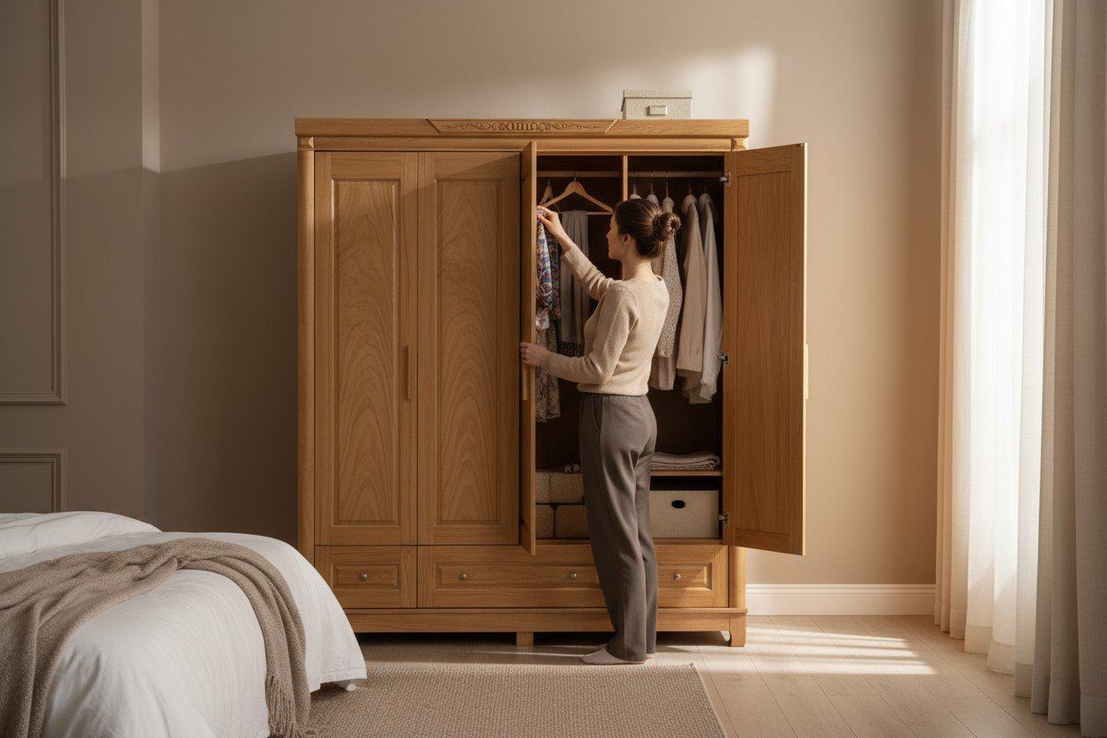 10 kinh nghiệm chọn mua tủ quần áo chất lượng 2025 17 Tủ quần áo gỗ công nghiệp