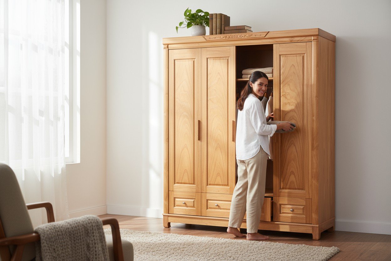 10 kinh nghiệm chọn mua tủ quần áo chất lượng 2025 22 Tủ quần áo gỗ công nghiệp