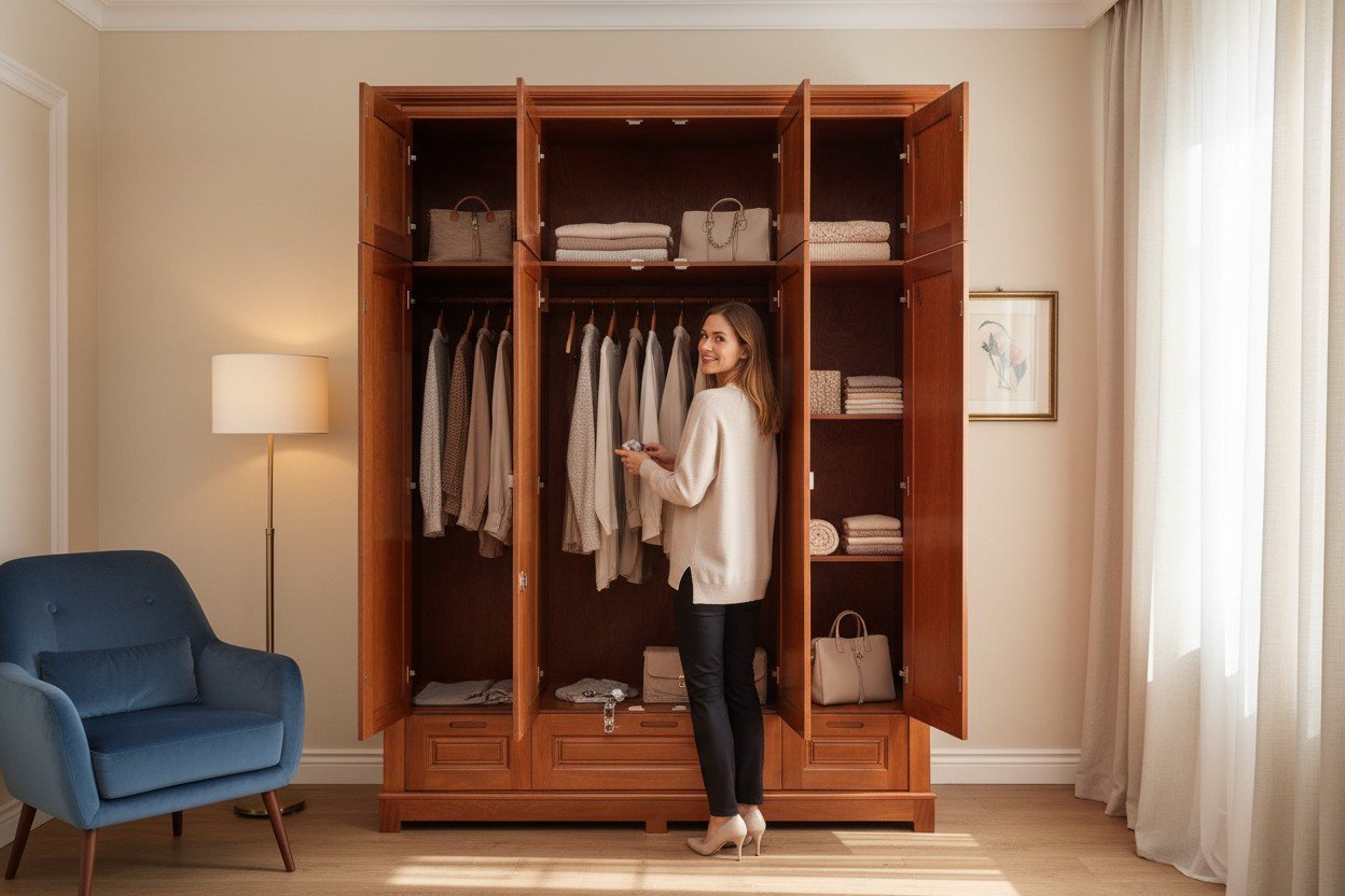 10 kinh nghiệm chọn mua tủ quần áo chất lượng 2025 20 Tủ quần áo gỗ tự nhiên