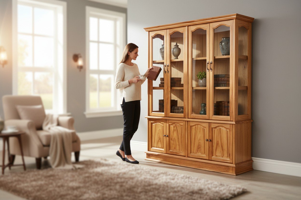 Tủ rượu gỗ phòng khách