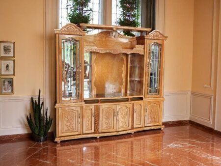 Phòng khách kệ tivi kết hợp tủ rượu