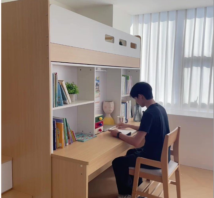 Mẫu giường tầng đẹp phong cách hiện đại cho căn hộ chung cư