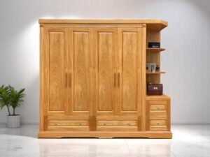 Tủ quần áo gỗ đẹp tích hợp nhiều ngăn