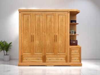 Tủ quần áo gỗ đẹp tích hợp nhiều ngăn