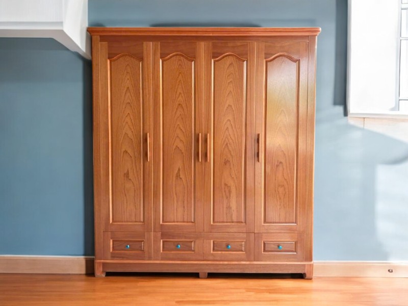 Mẫu tủ quần áo gỗ tự nhiên 4 cánh tại TPHCM đẹp bền 5 Mẫu tủ quần áo gỗ tự nhiên 4 cánh tại TPHCM đẹp bền