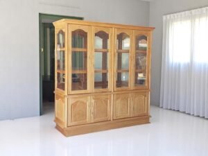 Tủ rượu gỗ sồi đẹp sang trọng cho phòng khách